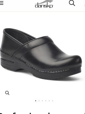 Dansko Professional Black Cabrio Clog Leather Size 41 Unisex